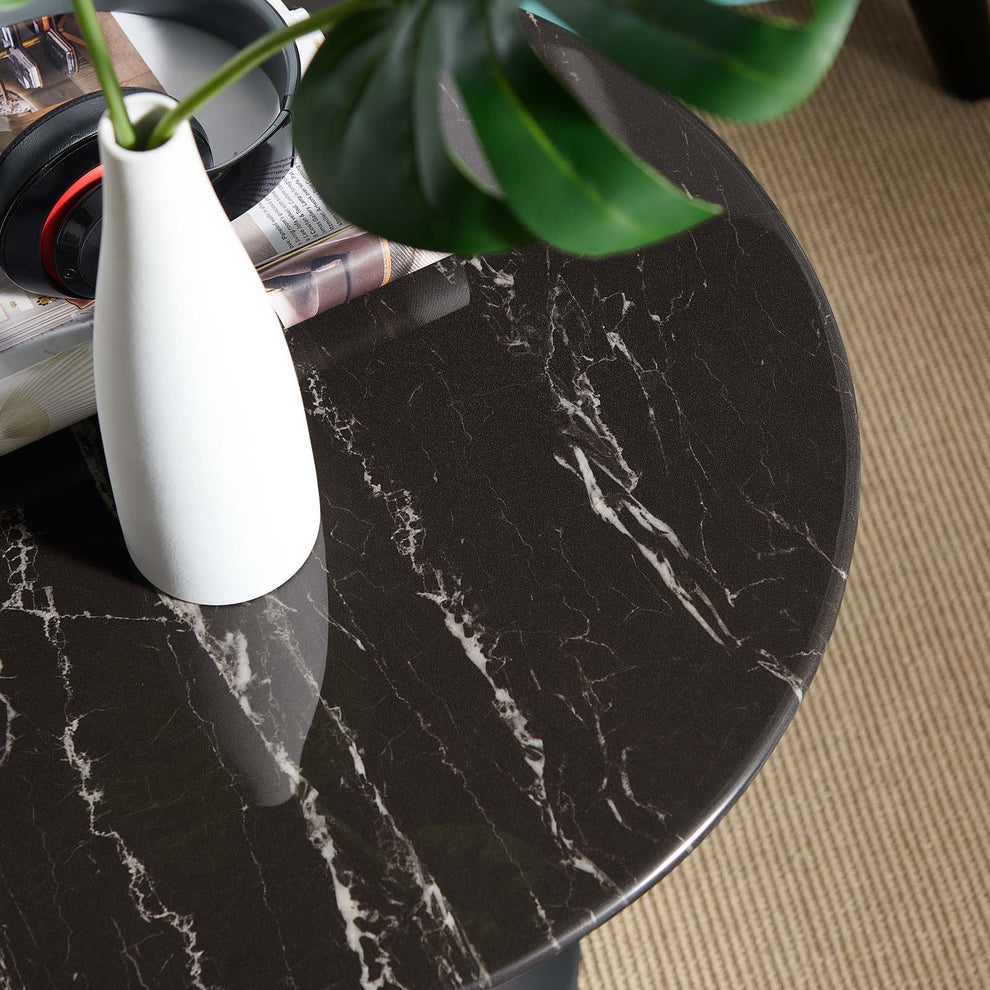 Lippa 20" Round Artificial Marble Side Table By Modway - EEI-5690 | Side Tables | Modishstore - 6