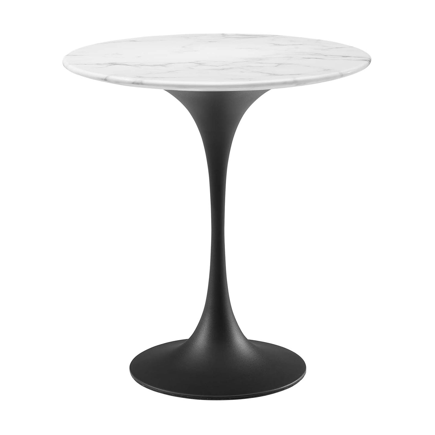 Lippa 20" Round Artificial Marble Side Table By Modway - EEI-5690-BLK-BLK | Side Tables |  Modishstore - 8