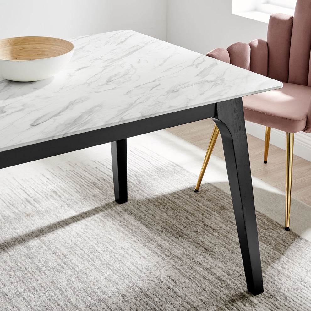 Modway Juxtapose 63" Rectangular Performance Artificial Marble Dining Table - EEI-5693 | Dining Tables | Modishstore - 2