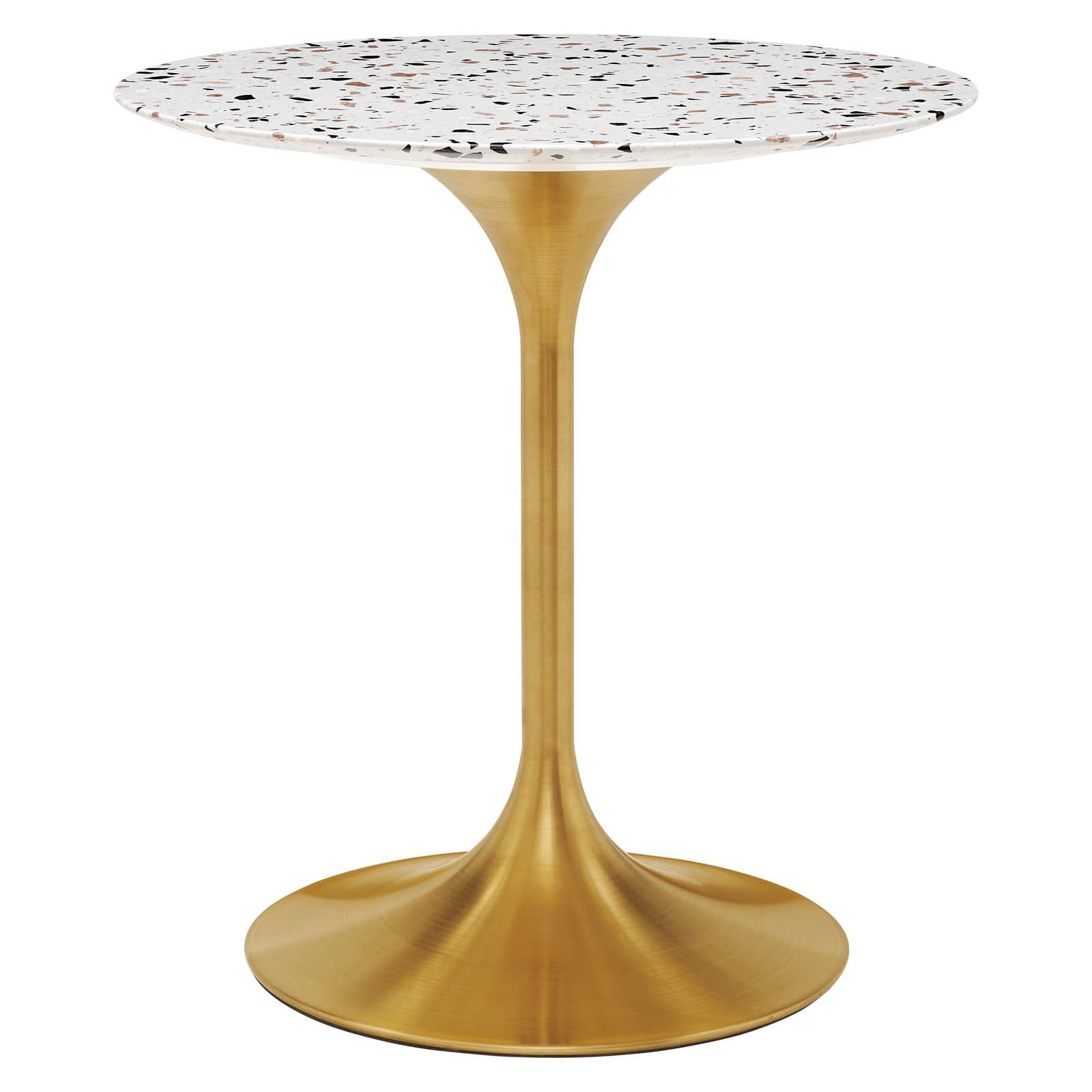 Lippa 28" Round Terrazzo Dining Table By Modway - EEI-5699-GLD-WHI | Dining Tables |  Modishstore - 2