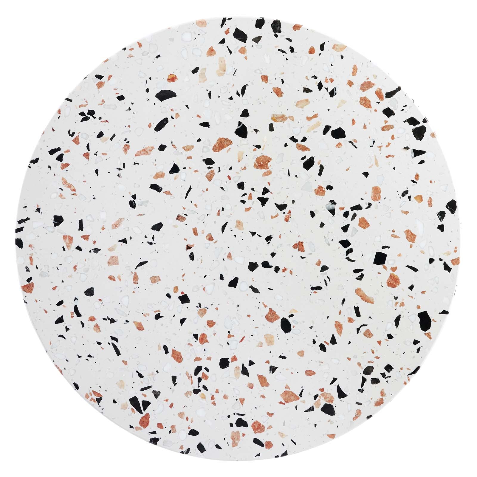 Lippa 28" Round Terrazzo Dining Table By Modway - EEI-5700-BLK-WHI | Dining Tables |  Modishstore - 4