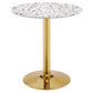 Verne 28" Round Terrazzo Dining Table By Modway - EEI-5701-GLD-WHI | Dining Tables |  Modishstore - 2