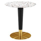 Zinque 28" Round Terrazzo Dining Table By Modway - EEI-5702-GLD-WHI | Dining Tables |  Modishstore - 2