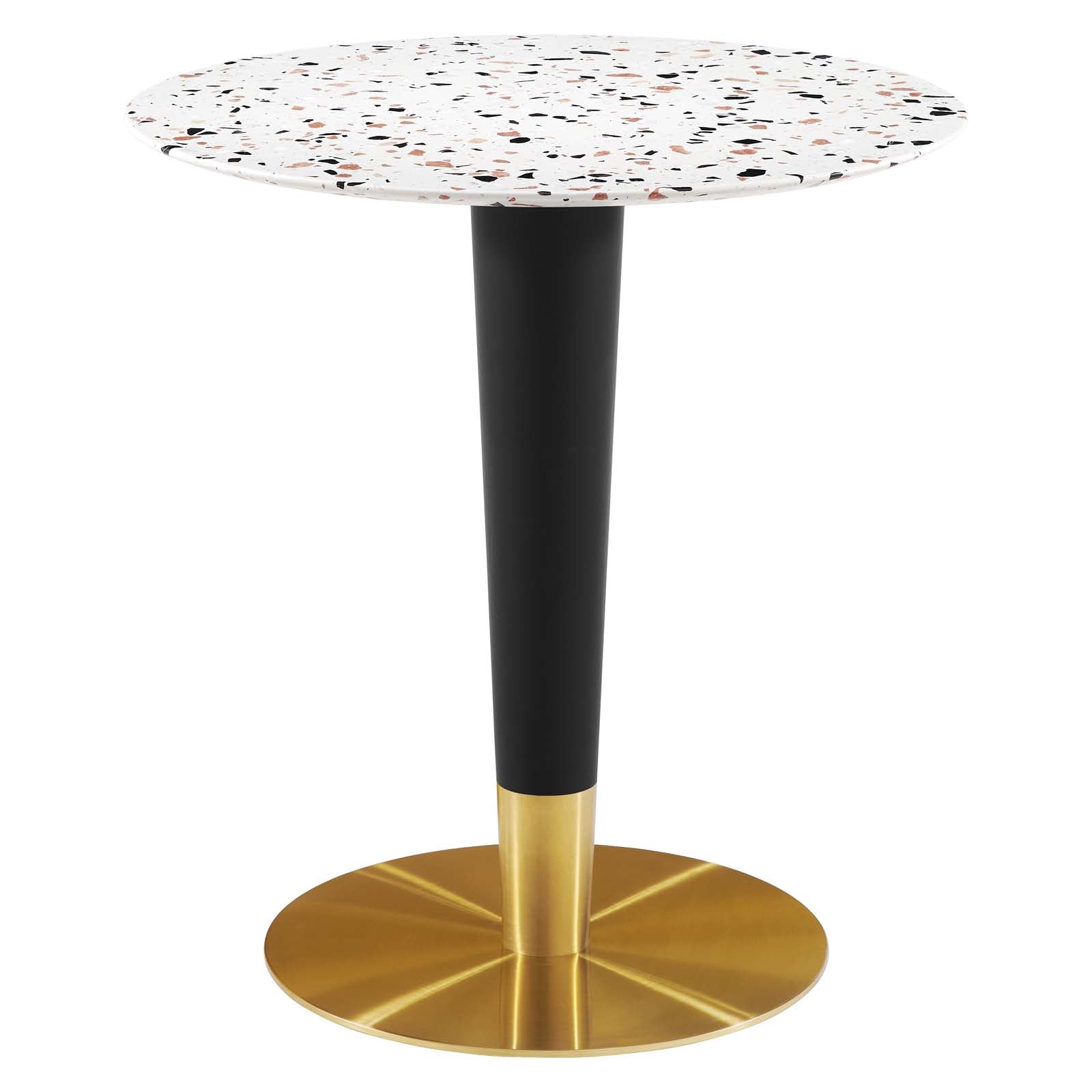 Zinque 28" Round Terrazzo Dining Table By Modway - EEI-5702-GLD-WHI | Dining Tables |  Modishstore - 2