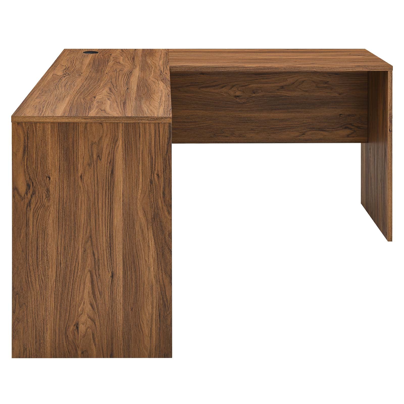 Venture L-Shaped Wood Office Desk By Modway - EEI-5703-WAL | Desks |  Modishstore - 3
