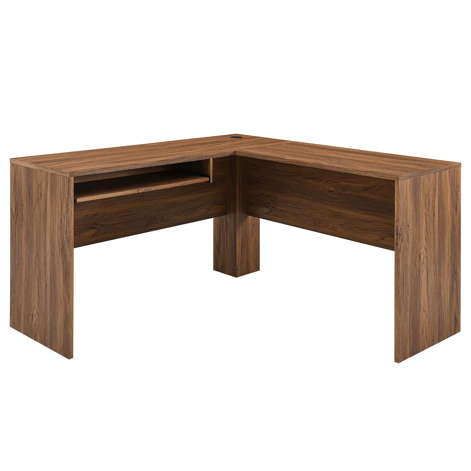 Venture L-Shaped Wood Office Desk By Modway - EEI-5703-WAL | Desks |  Modishstore