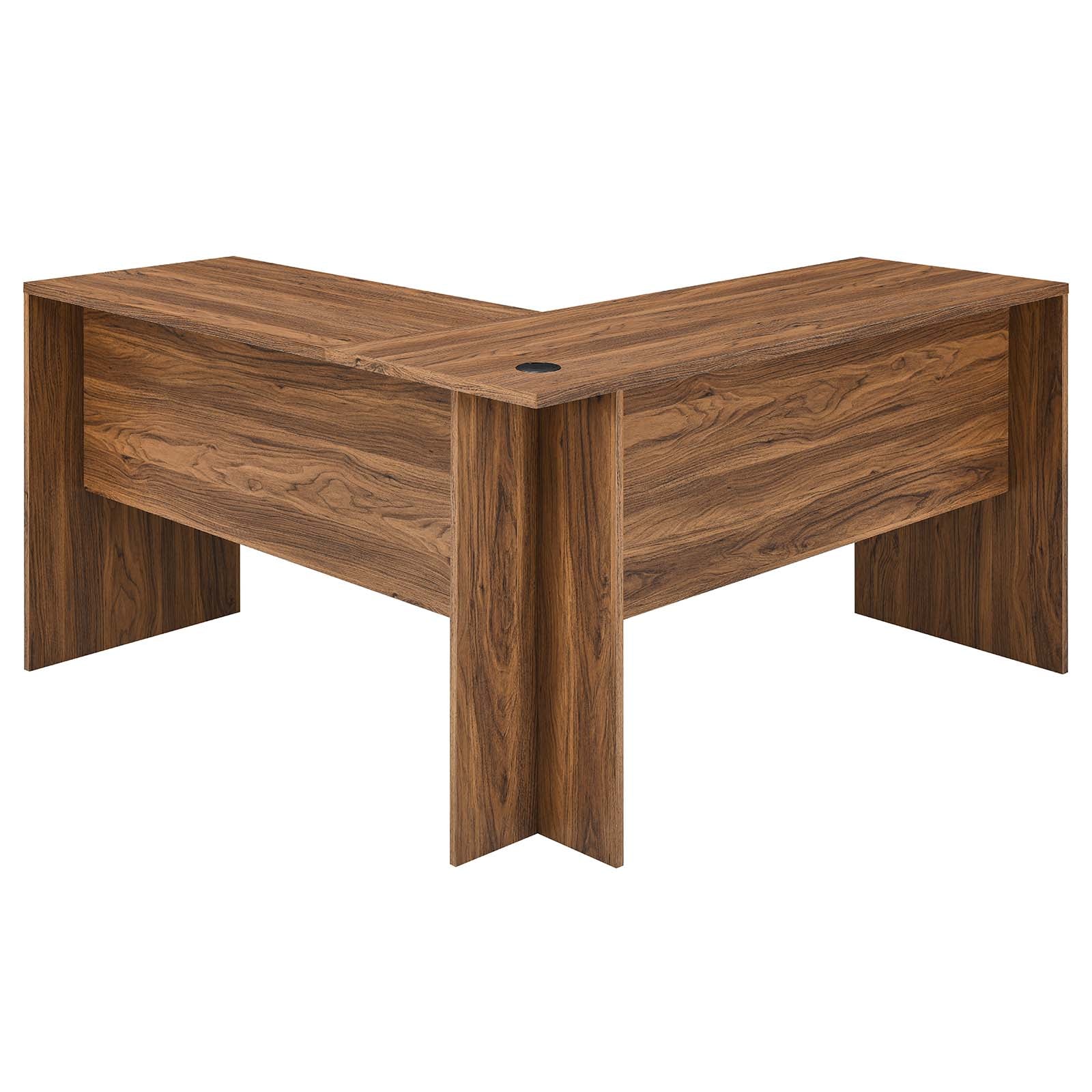 Venture L-Shaped Wood Office Desk By Modway - EEI-5703-WAL | Desks |  Modishstore - 4