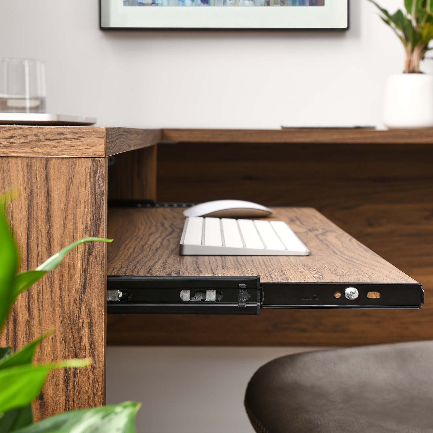 Venture L-Shaped Wood Office Desk By Modway - EEI-5703-WAL | Desks |  Modishstore - 2