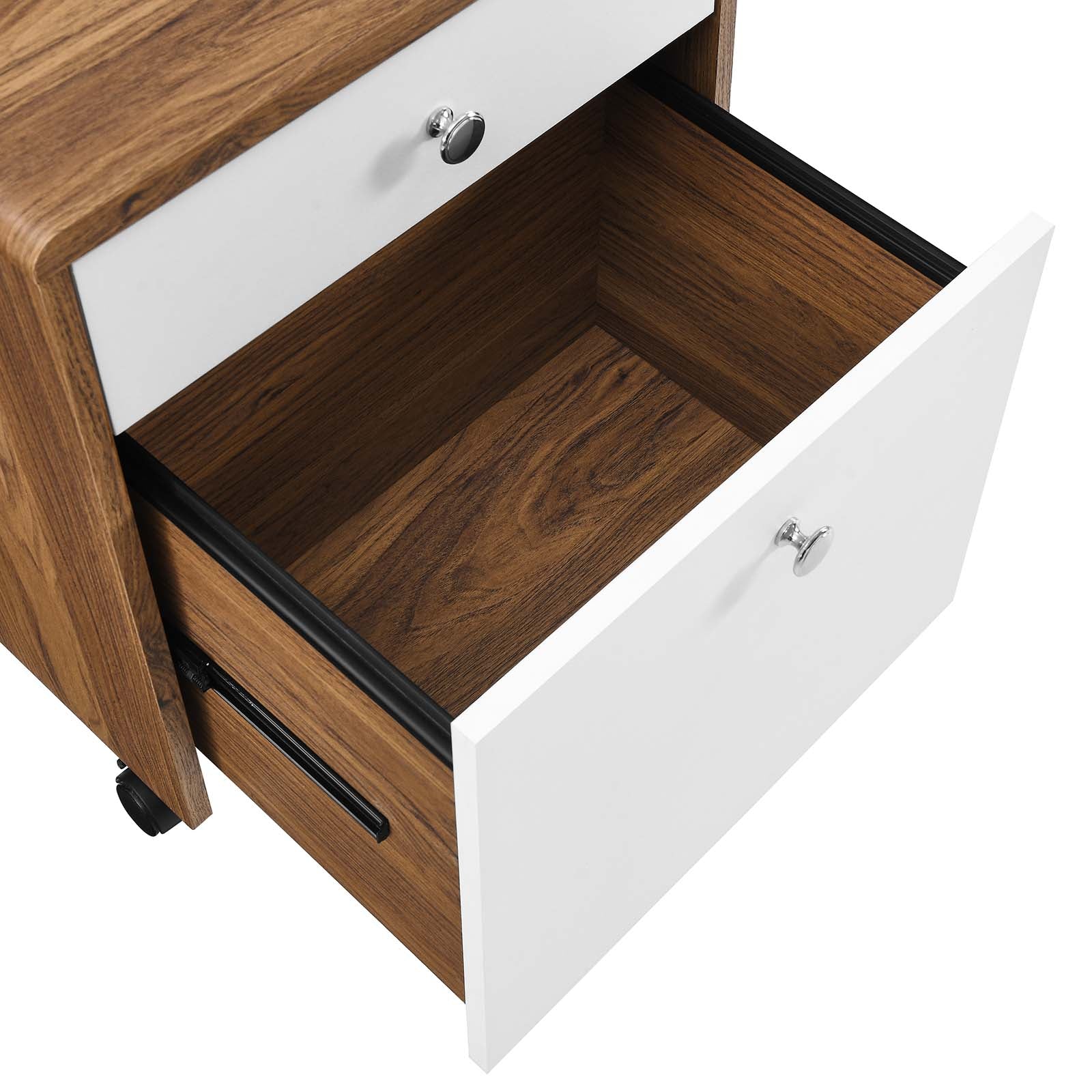 Render Wood File Cabinet By Modway - EEI-5705-WAL-WHI | Cabinets |  Modishstore - 4