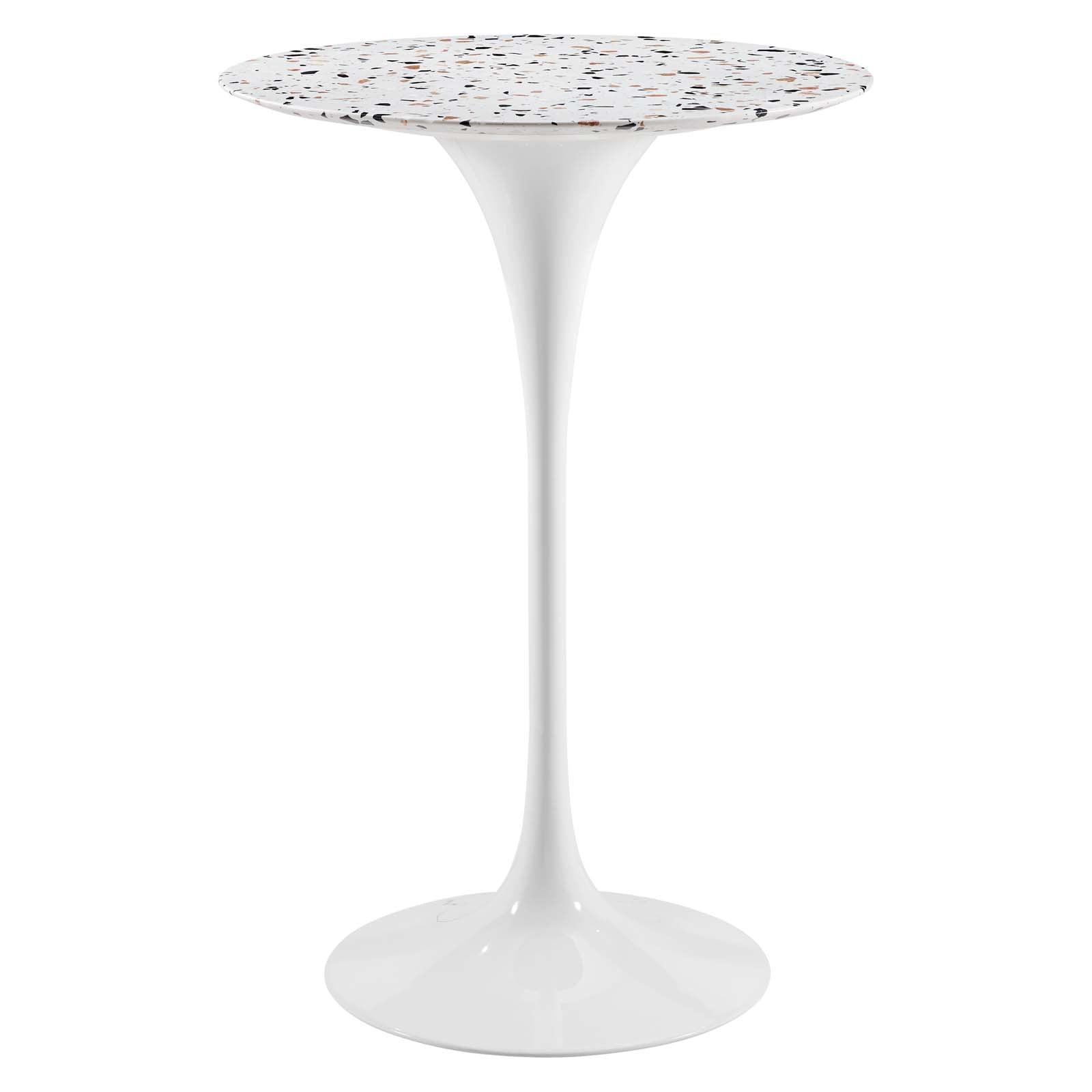 Lippa 28" Round Terrazzo Bar Table By Modway - EEI-5707-WHI-WHI | Bar Tables |  Modishstore - 2