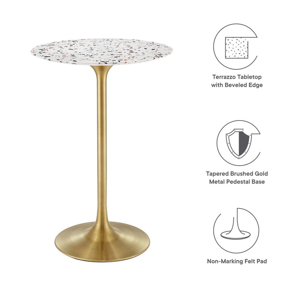 Lippa 28" Round Terrazzo Bar Table By Modway - EEI-5708 | Bar Tables | Modishstore - 5