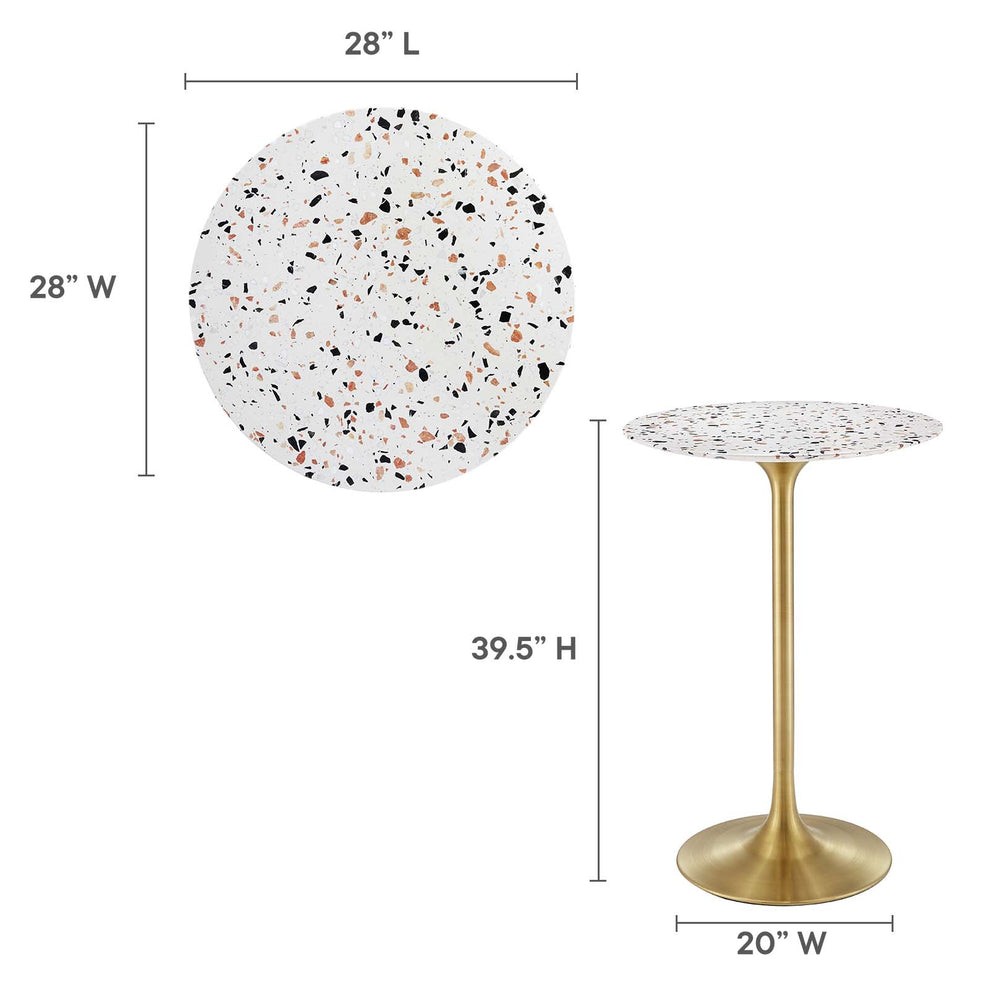 Lippa 28" Round Terrazzo Bar Table By Modway - EEI-5708 | Bar Tables | Modishstore - 6