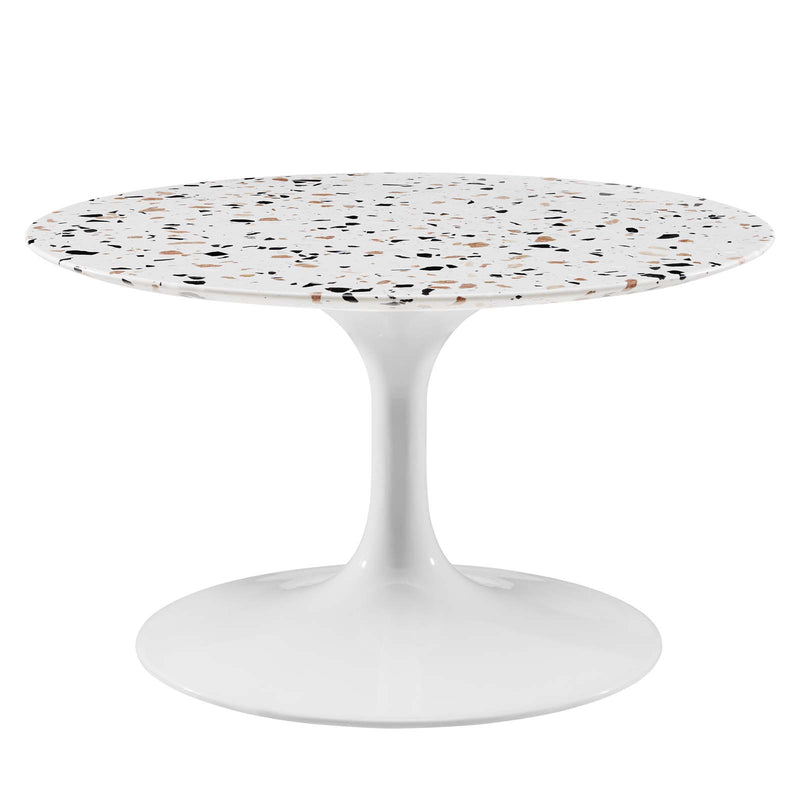 Lippa 28" Round Terrazzo Coffee Table By Modway - EEI-5710-WHI-WHI | Coffee Tables |  Modishstore - 2