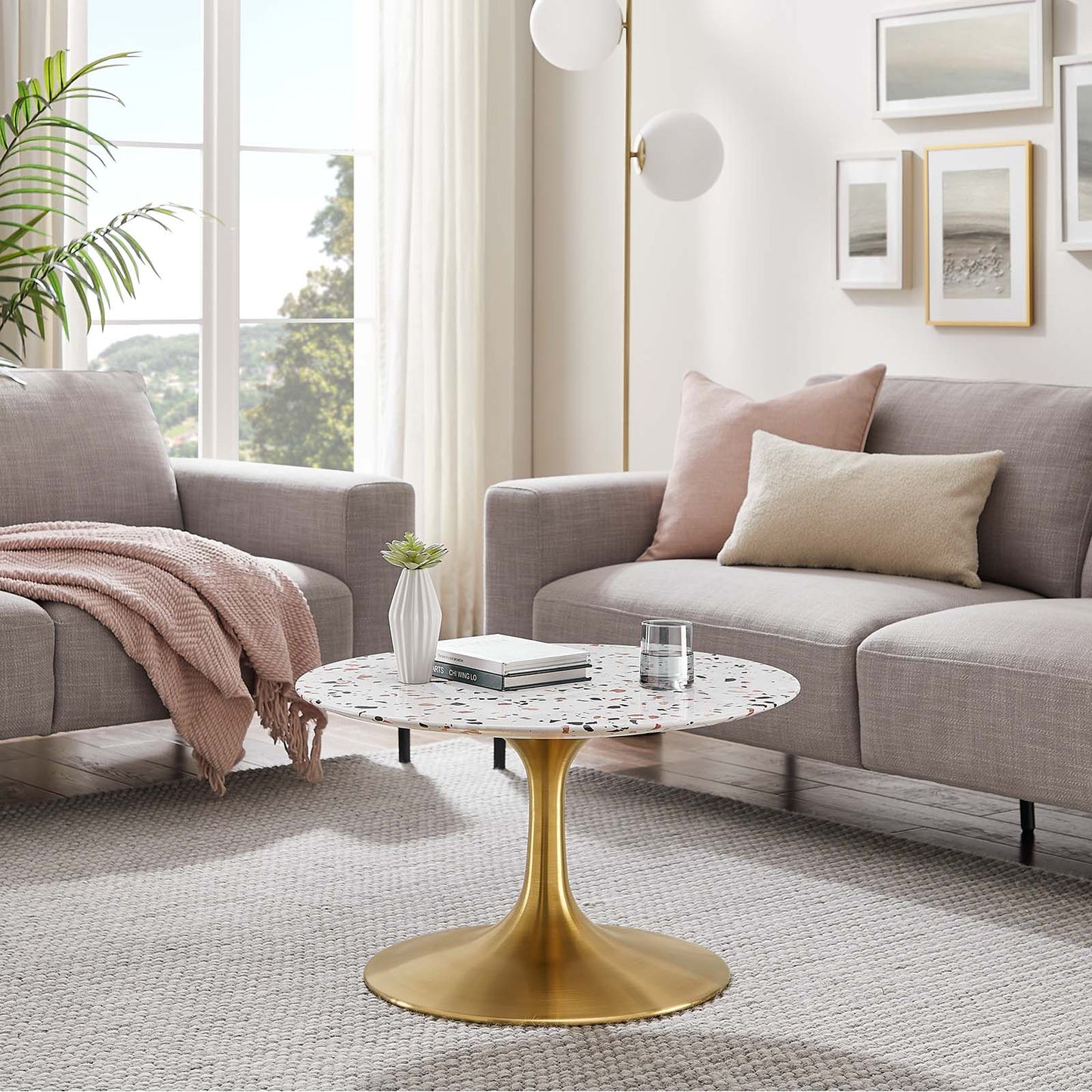 Lippa 28" Round Terrazzo Coffee Table By Modway - EEI-5711 | Coffee Tables | Modishstore - 1