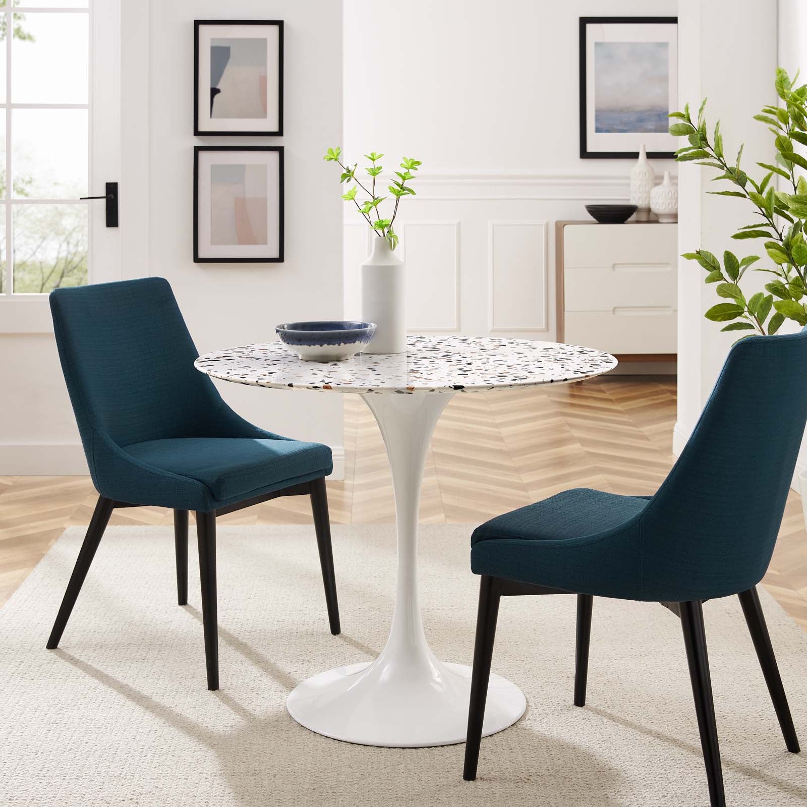Lippa 36" Round Terrazzo Dining Table By Modway - EEI-5713-WHI-WHI | Dining Tables |  Modishstore