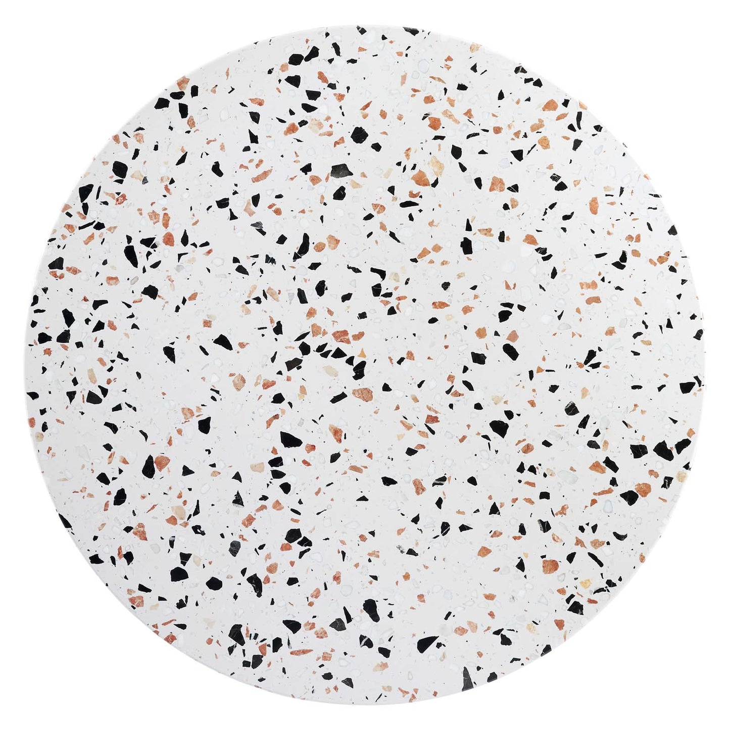 Zinque 36" Round Gold White Terrazzo Dining Table By Modway - EEI-5718-GLD-WHI | Dining Tables |  Modishstore - 4