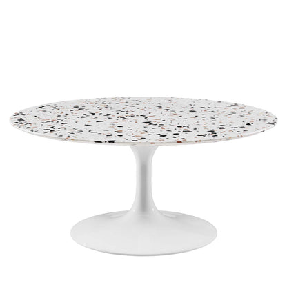Lippa 36" Round Terrazzo Coffee Table By Modway - EEI-5719-WHI-WHI | Coffee Tables |  Modishstore - 2