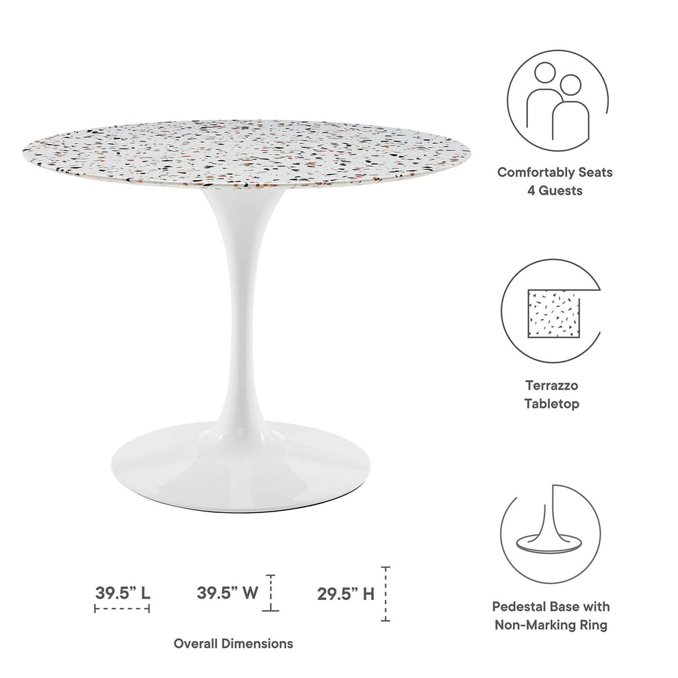 Lippa 40" Round Terrazzo Dining Table By Modway - EEI-5722 | Dining Tables | Modishstore - 5