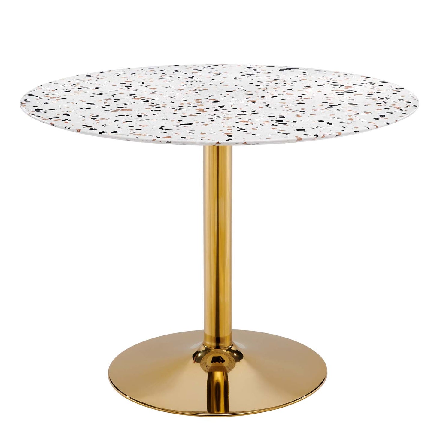Verne 40" Round Terrazzo Dining Table By Modway - EEI-5726-GLD-WHI | Dining Tables |  Modishstore - 2