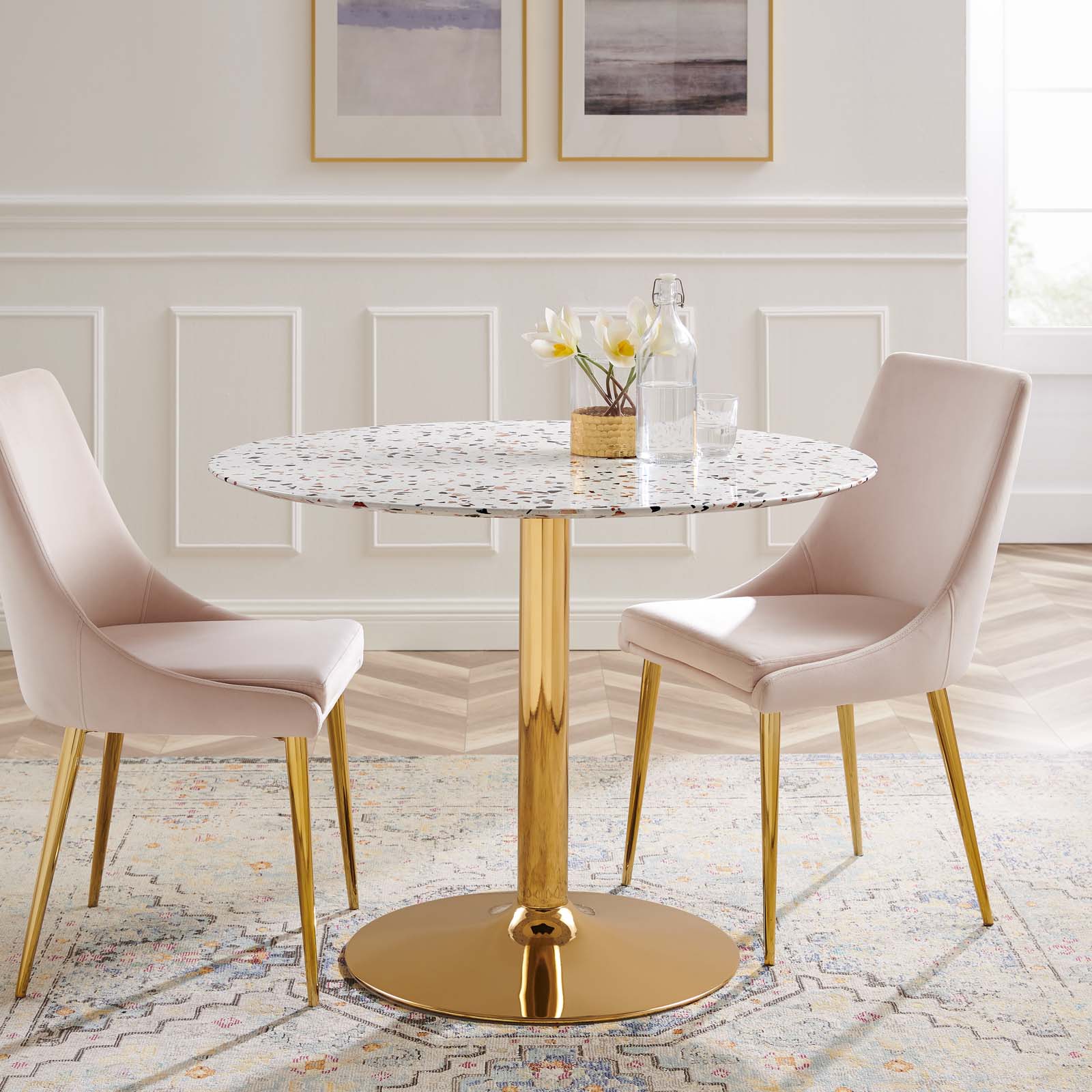 Verne 40" Round Terrazzo Dining Table By Modway - EEI-5726 | Dining Tables | Modishstore - 1