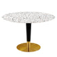Zinque 47" Round Terrazzo Dining Table By Modway - EEI-5732-GLD-WHI | Dining Tables |  Modishstore - 2