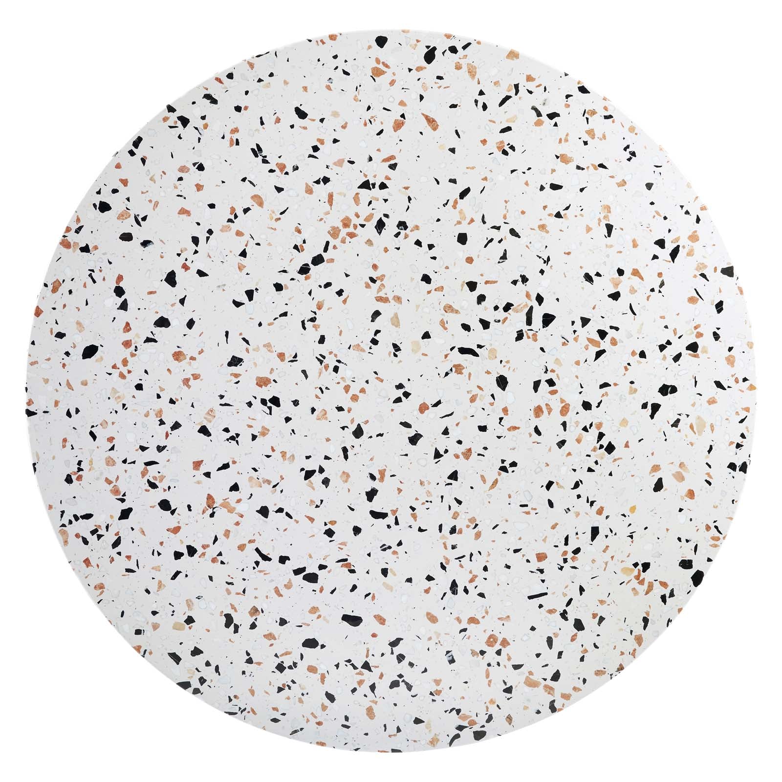 Zinque 47" Round Terrazzo Dining Table By Modway - EEI-5732-GLD-WHI | Dining Tables |  Modishstore - 4