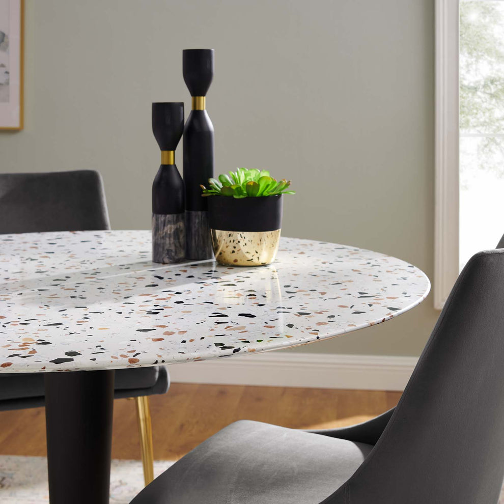 Zinque 47" Round Terrazzo Dining Table By Modway - EEI-5732 | Dining Tables | Modishstore - 6