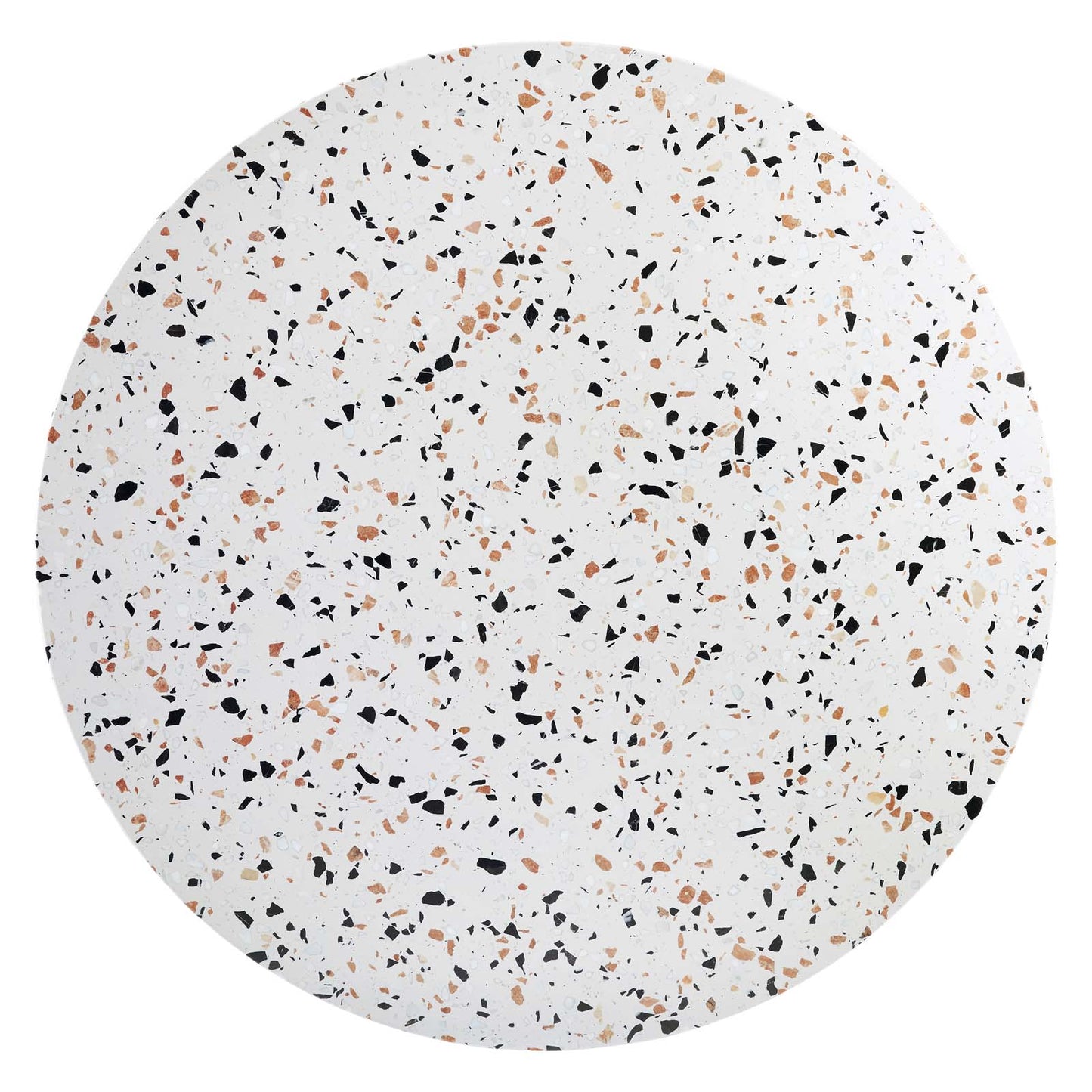 Tupelo 47" Round Terrazzo Dining Table By Modway - EEI-5733-GLD-WHI | Dining Tables |  Modishstore - 4