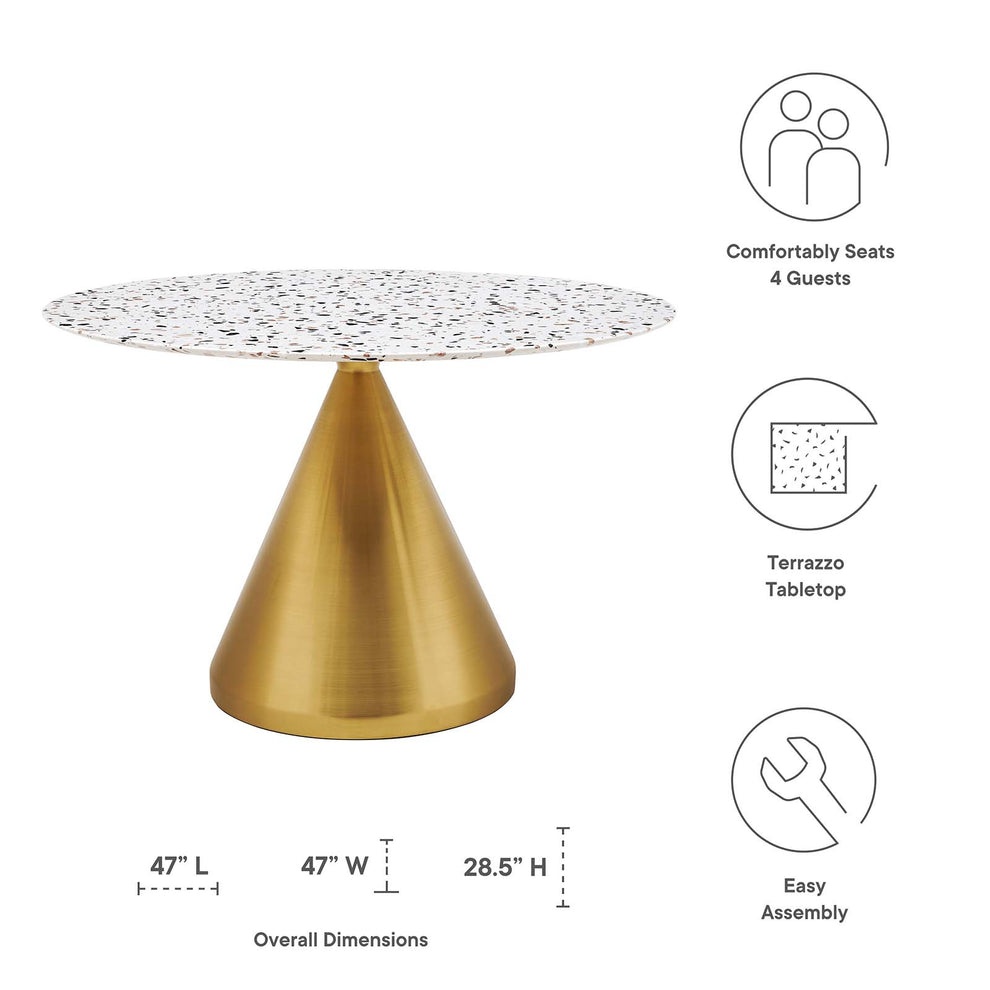Tupelo 47" Round Terrazzo Dining Table By Modway - EEI-5733 | Dining Tables | Modishstore - 5
