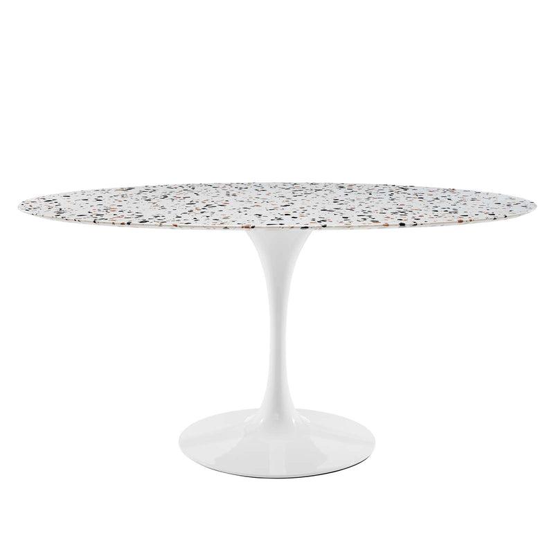 Lippa 60" Oval Terrazzo Dining Table By Modway - EEI-5734-WHI-WHI | Dining Tables |  Modishstore - 2