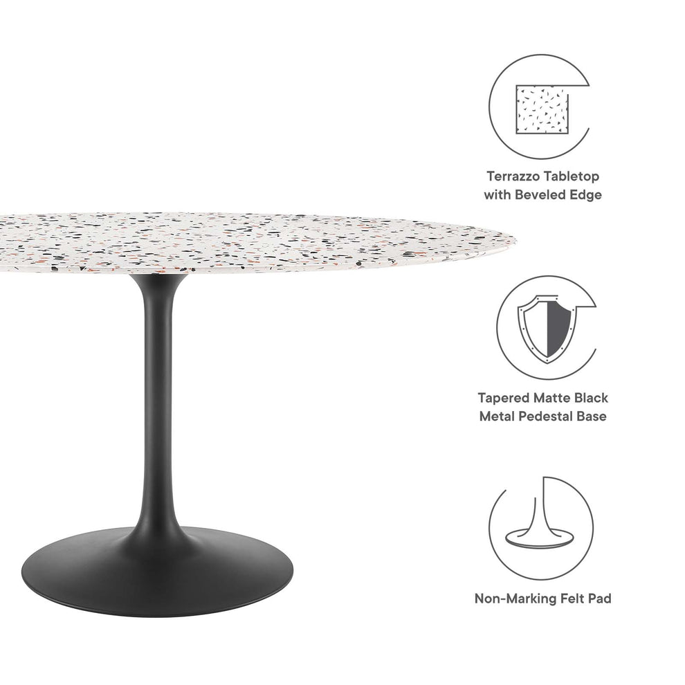 Lippa 60" Oval Terrazzo Dining Table By Modway - EEI-5737 | Dining Tables | Modishstore - 5