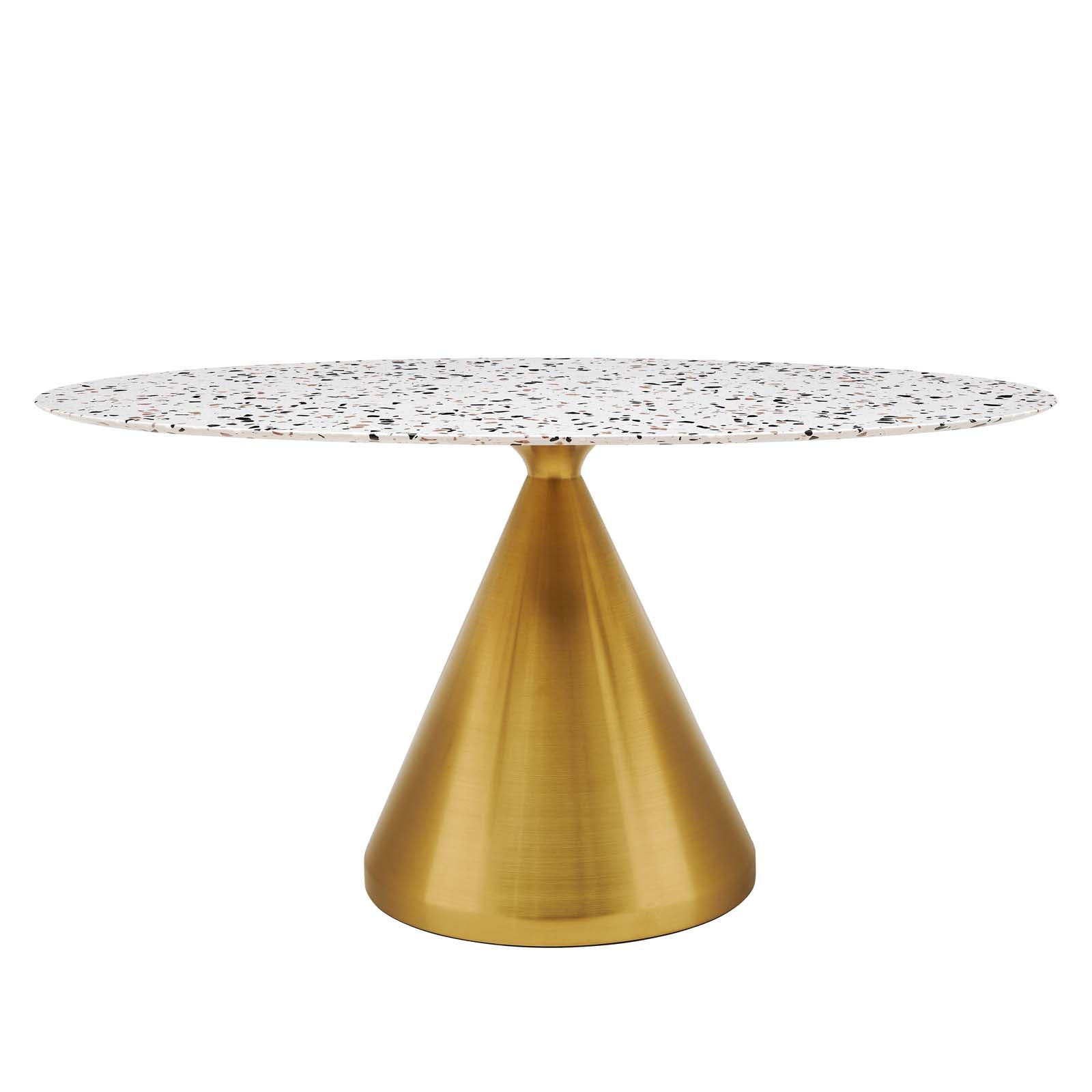 Tupelo 60" Oval Terrazzo Dining Table By Modway - EEI-5739-GLD-WHI | Dining Tables |  Modishstore - 2