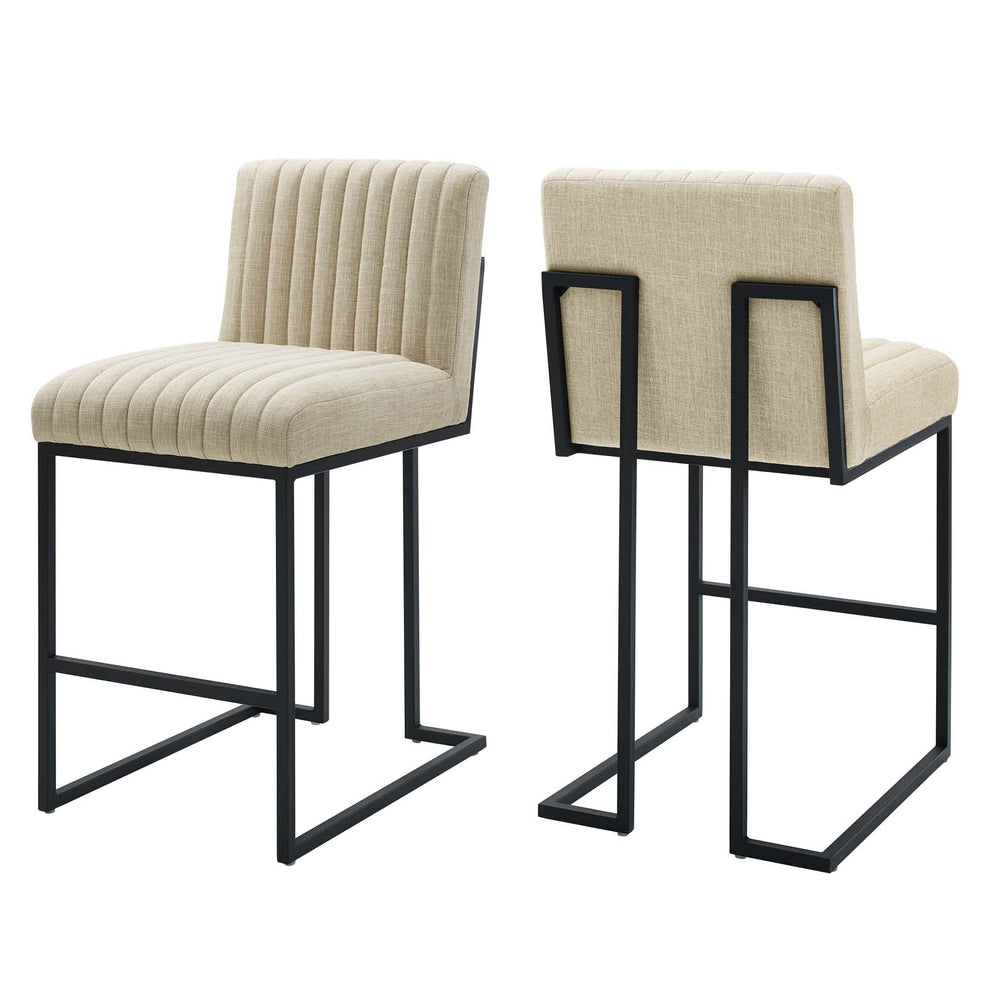 Indulge Channel Tufted Fabric Counter Stools - Set of 2 By Modway - EEI-5741 | Counter Stools | Modishstore - 2