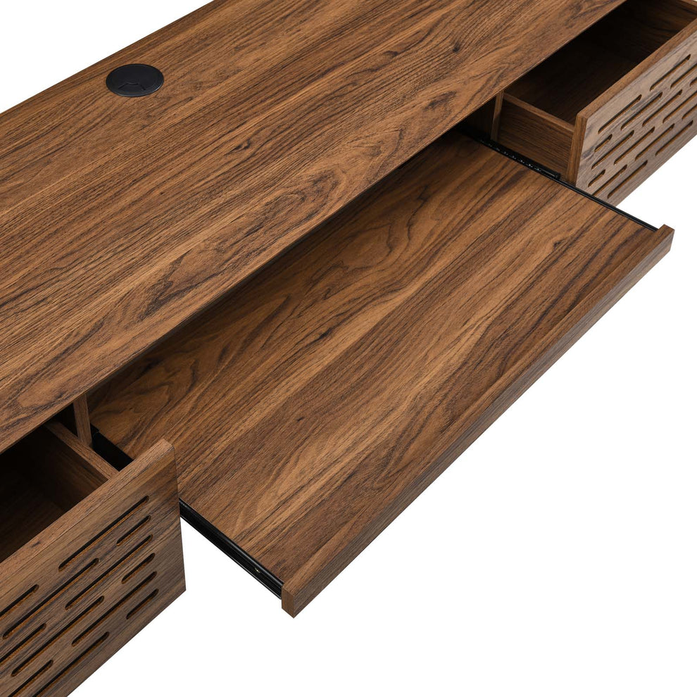 Merit 60" Wall Mount Wood Office Desk By Modway - EEI-5744 | Desks | Modishstore - 6