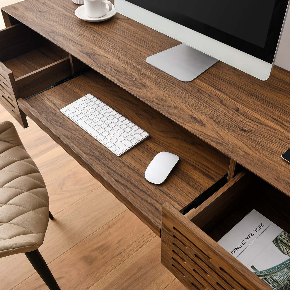 Merit 60" Wall Mount Wood Office Desk By Modway - EEI-5744 | Desks | Modishstore - 9