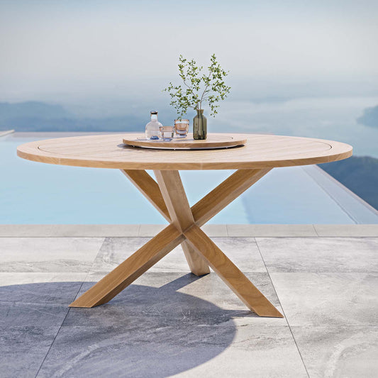 Wellspring 63" Outdoor Patio Teak Wood Dining Table By Modway - EEI-5745 | Outdoor Tables | Modishstore
