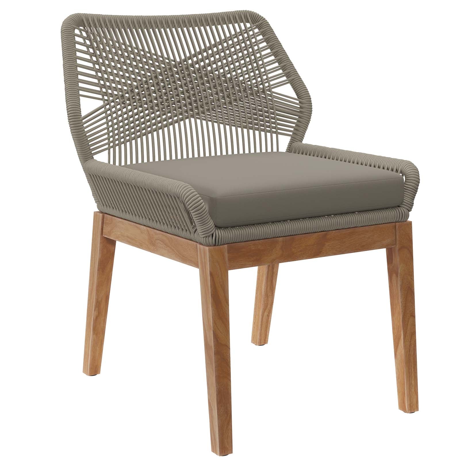 Wellspring Outdoor Patio Teak Wood Dining Chair By Modway - EEI-5747 | Outdoor Chairs | Modishstore - 15