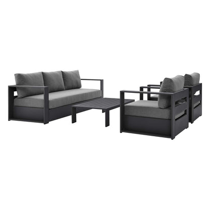 Tahoe Outdoor Patio Powder-Coated Aluminum 4-Piece Set By Modway | Outdoor Sofas, Loveseats & Sectionals | Modishstore