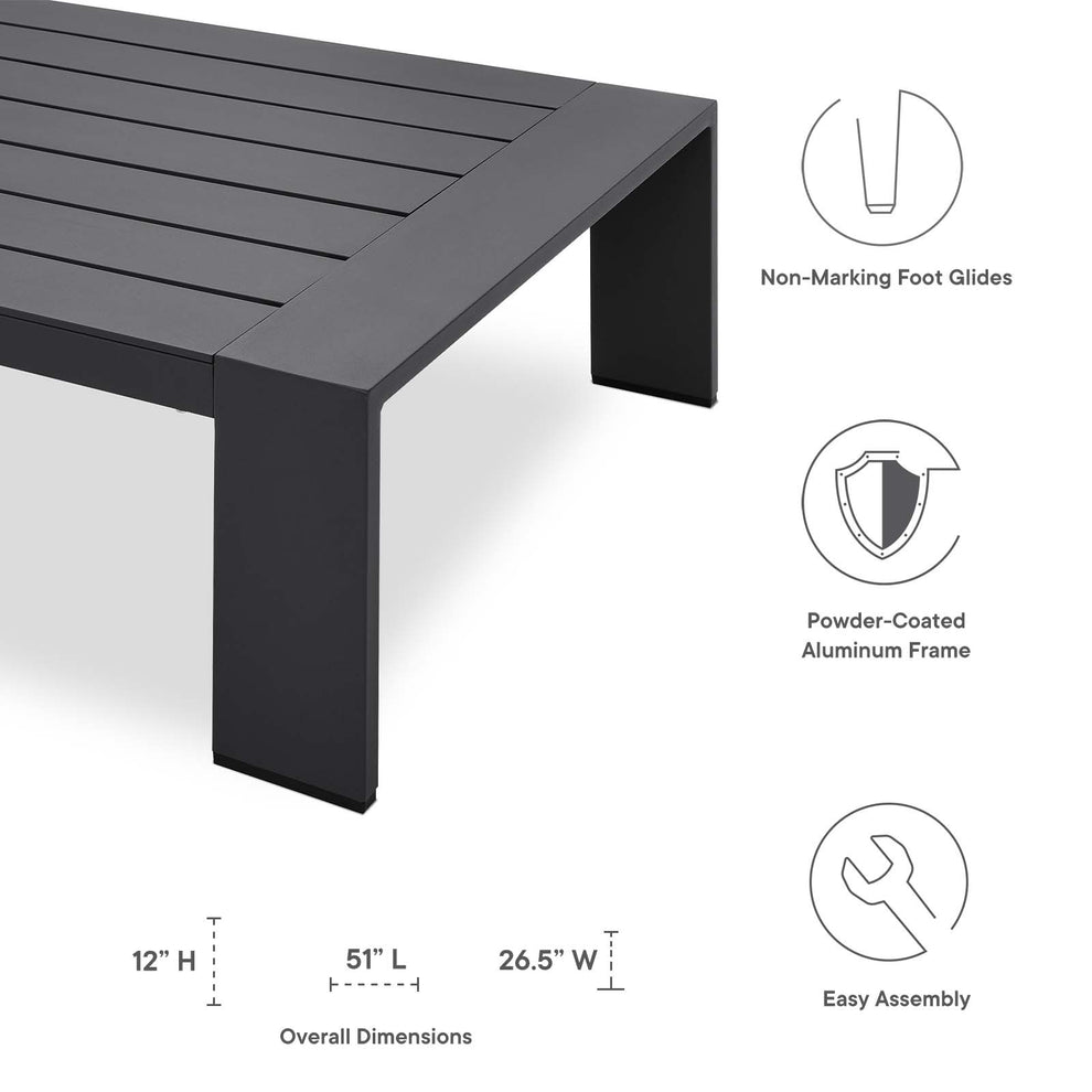 Tahoe Outdoor Patio Powder-Coated Aluminum 4-Piece Set By Modway - EEI-5749 | Outdoor Sofas, Loveseats & Sectionals | Modishstore - 7