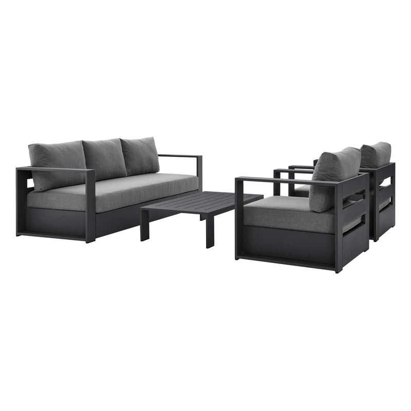 Tahoe Outdoor Patio Powder-Coated Aluminum 4-Piece Set By Modway | Outdoor Sofas, Loveseats & Sectionals | Modishstore