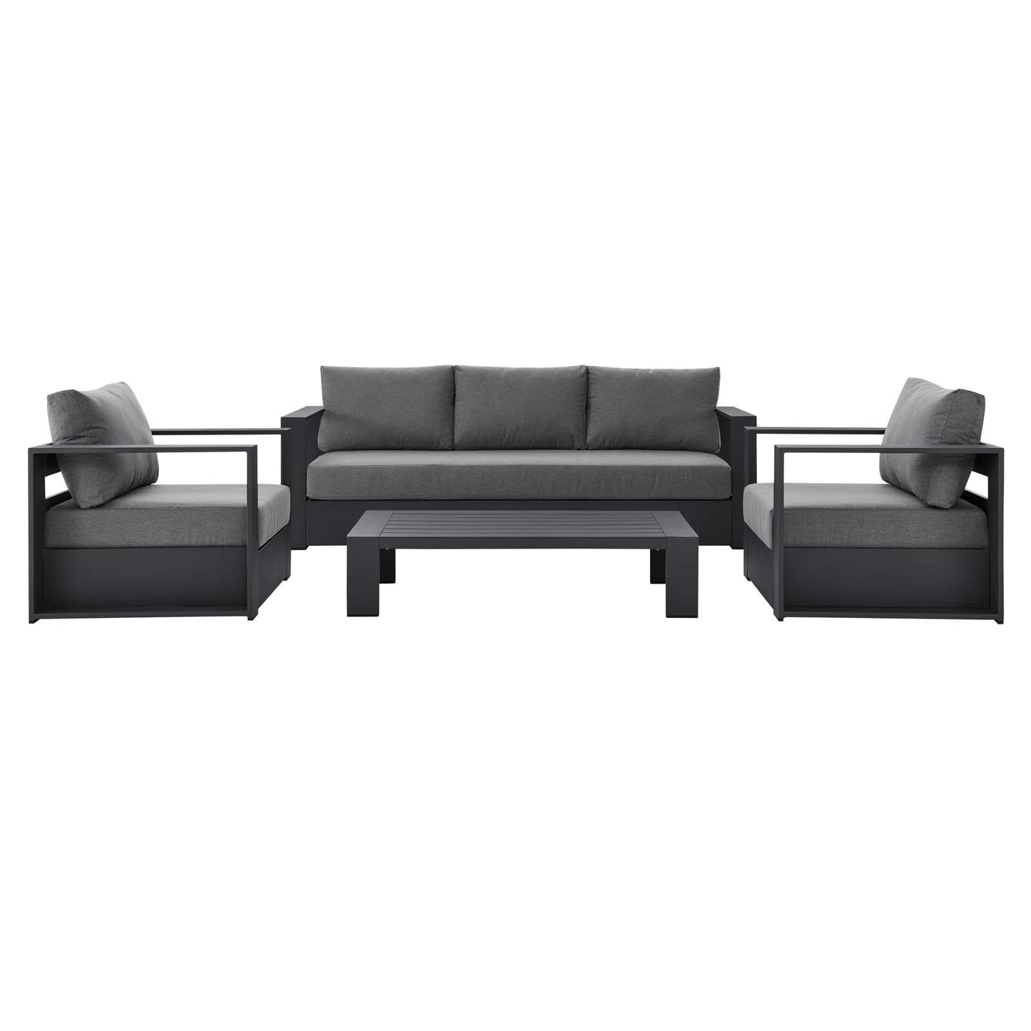 Tahoe Outdoor Patio Powder-Coated Aluminum 4-Piece Set By Modway - EEI-5749 | Outdoor Sofas, Loveseats & Sectionals | Modishstore - 8
