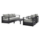 Tahoe Outdoor Patio Powder-Coated Aluminum 4-Piece Set By Modway | Outdoor Sofas, Loveseats & Sectionals | Modishstore - 15