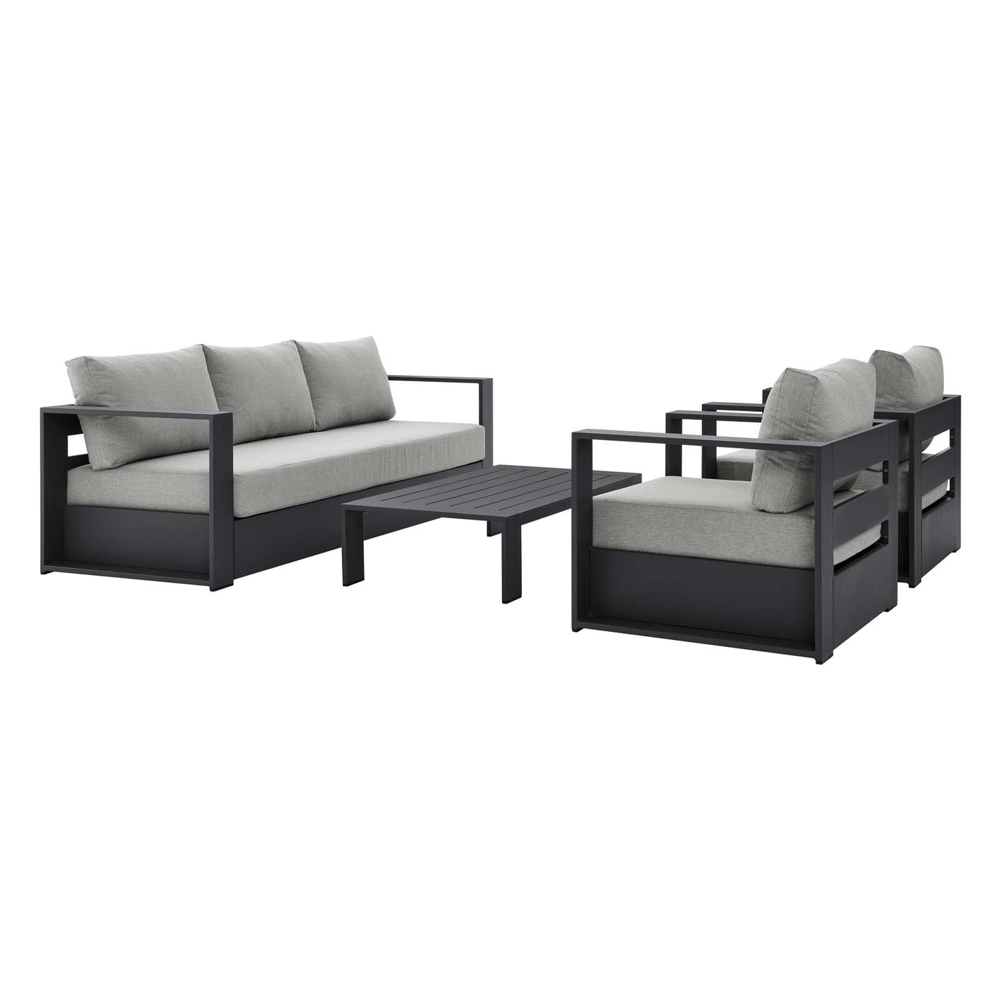 Tahoe Outdoor Patio Powder-Coated Aluminum 4-Piece Set By Modway - EEI-5749 | Outdoor Sofas, Loveseats & Sectionals | Modishstore - 15