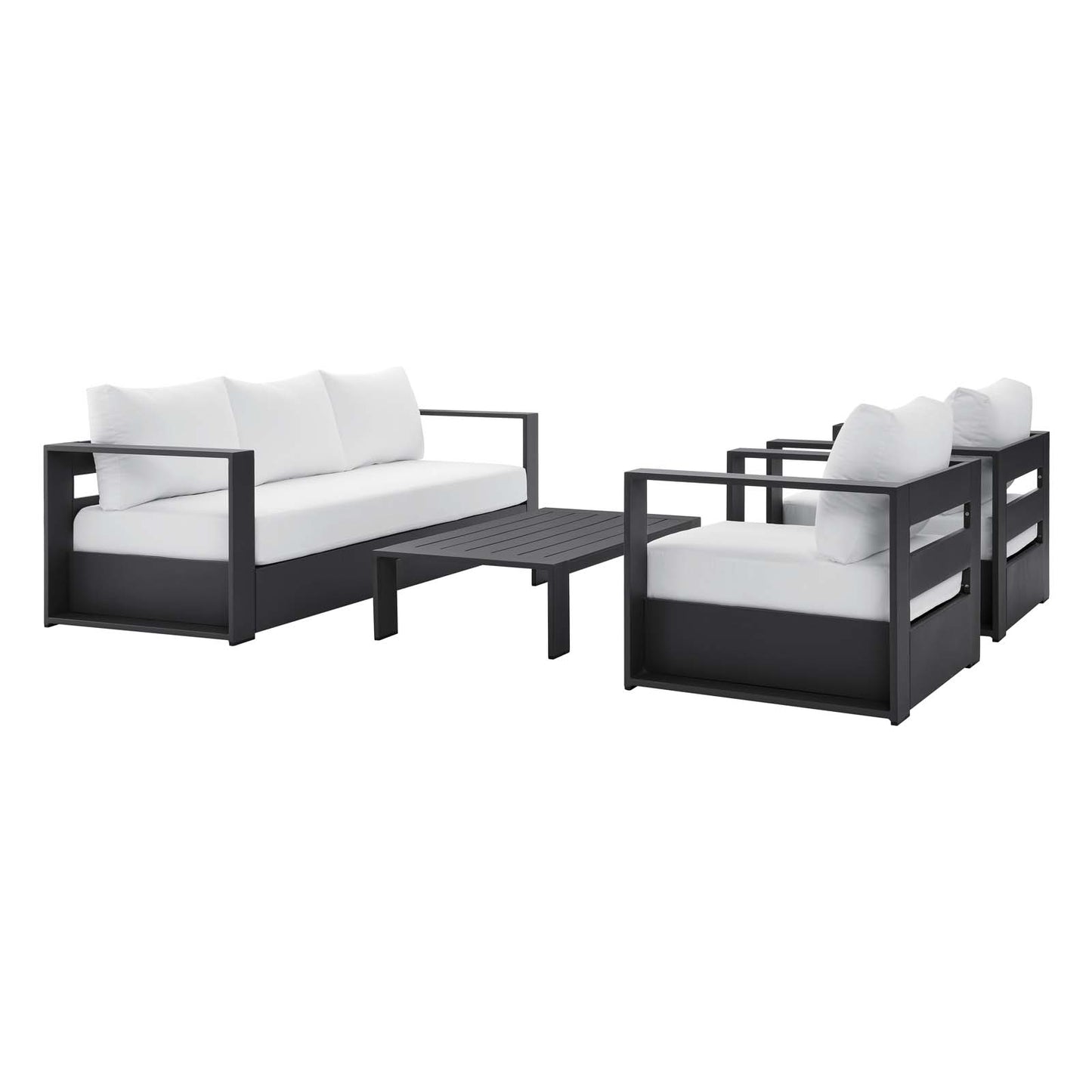 Tahoe Outdoor Patio Powder-Coated Aluminum 4-Piece Set By Modway - EEI-5749 | Outdoor Sofas, Loveseats & Sectionals | Modishstore - 29