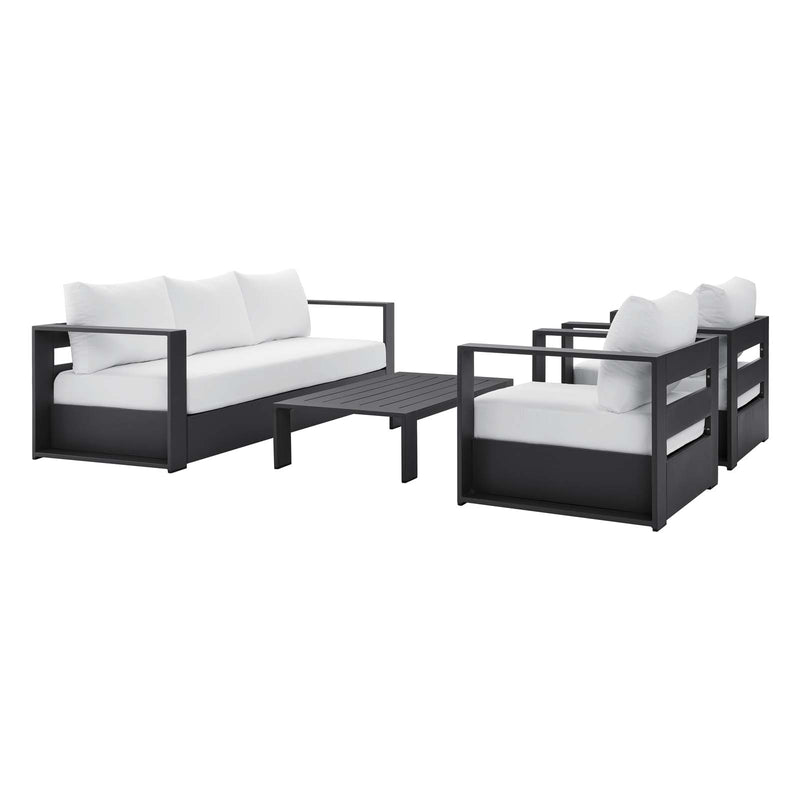 Tahoe Outdoor Patio Powder-Coated Aluminum 4-Piece Set By Modway | Outdoor Sofas, Loveseats & Sectionals | Modishstore - 29