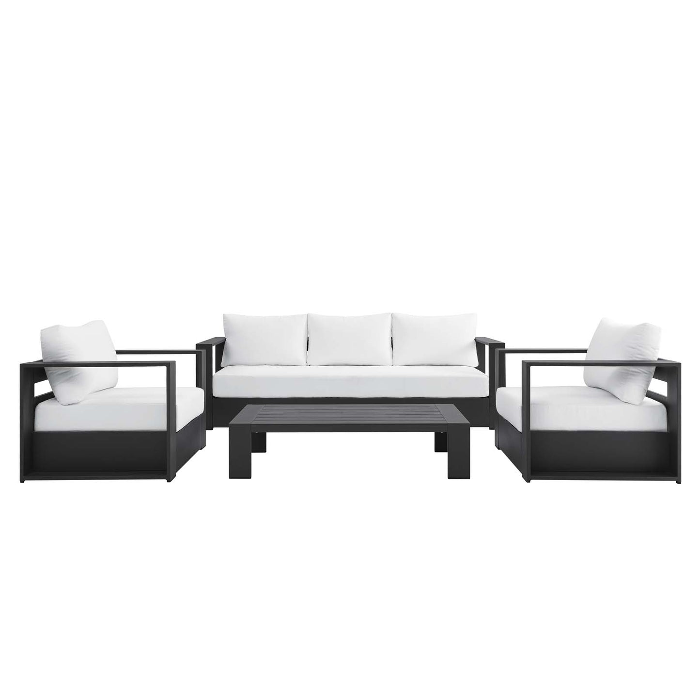 Tahoe Outdoor Patio Powder-Coated Aluminum 4-Piece Set By Modway - EEI-5749 | Outdoor Sofas, Loveseats & Sectionals | Modishstore - 36