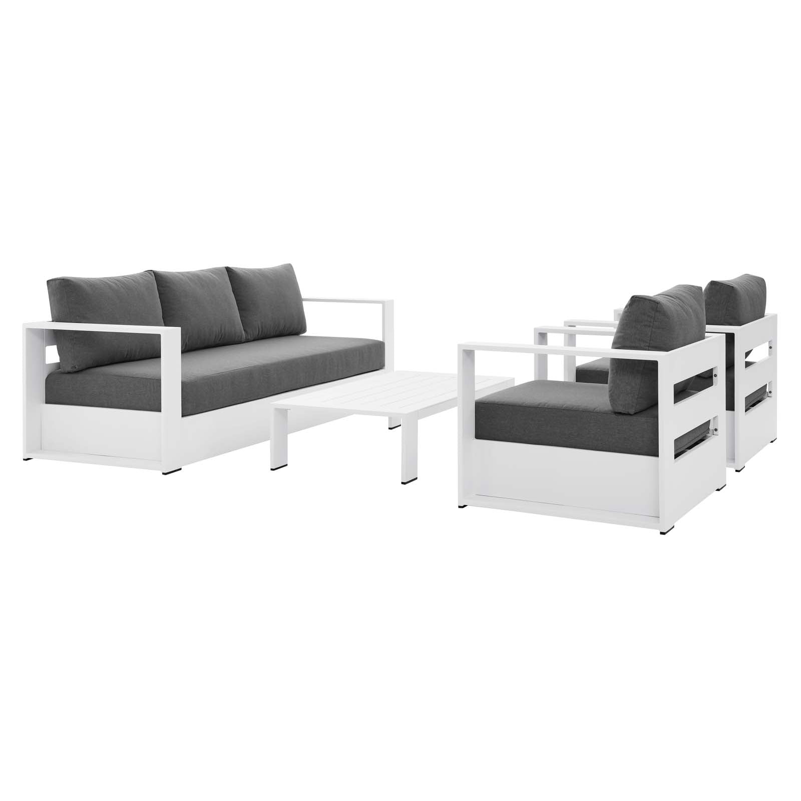 Tahoe Outdoor Patio Powder-Coated Aluminum 4-Piece Set By Modway | Outdoor Sofas, Loveseats & Sectionals | Modishstore - 43