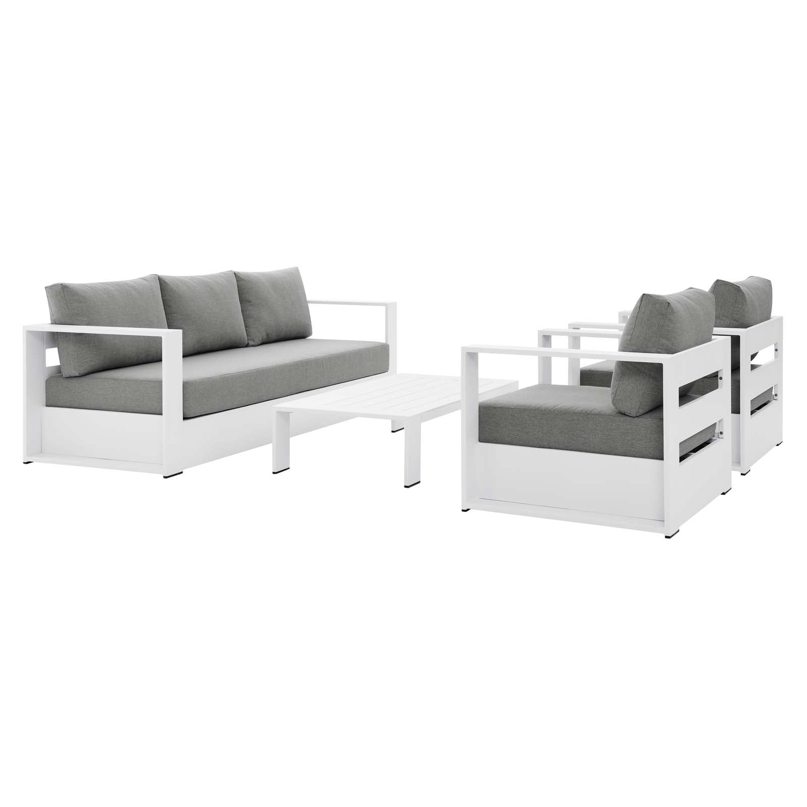 Tahoe Outdoor Patio Powder-Coated Aluminum 4-Piece Set By Modway | Outdoor Sofas, Loveseats & Sectionals | Modishstore - 57