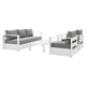 Tahoe Outdoor Patio Powder-Coated Aluminum 4-Piece Set By Modway - EEI-5749 | Outdoor Sofas, Loveseats & Sectionals | Modishstore - 57