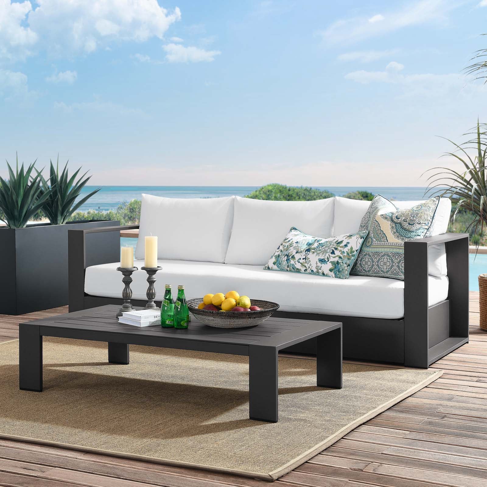 Tahoe Outdoor Patio Powder-Coated Aluminum 2-Piece Set By Modway | Outdoor Sofas, Loveseats & Sectionals | Modishstore - 23